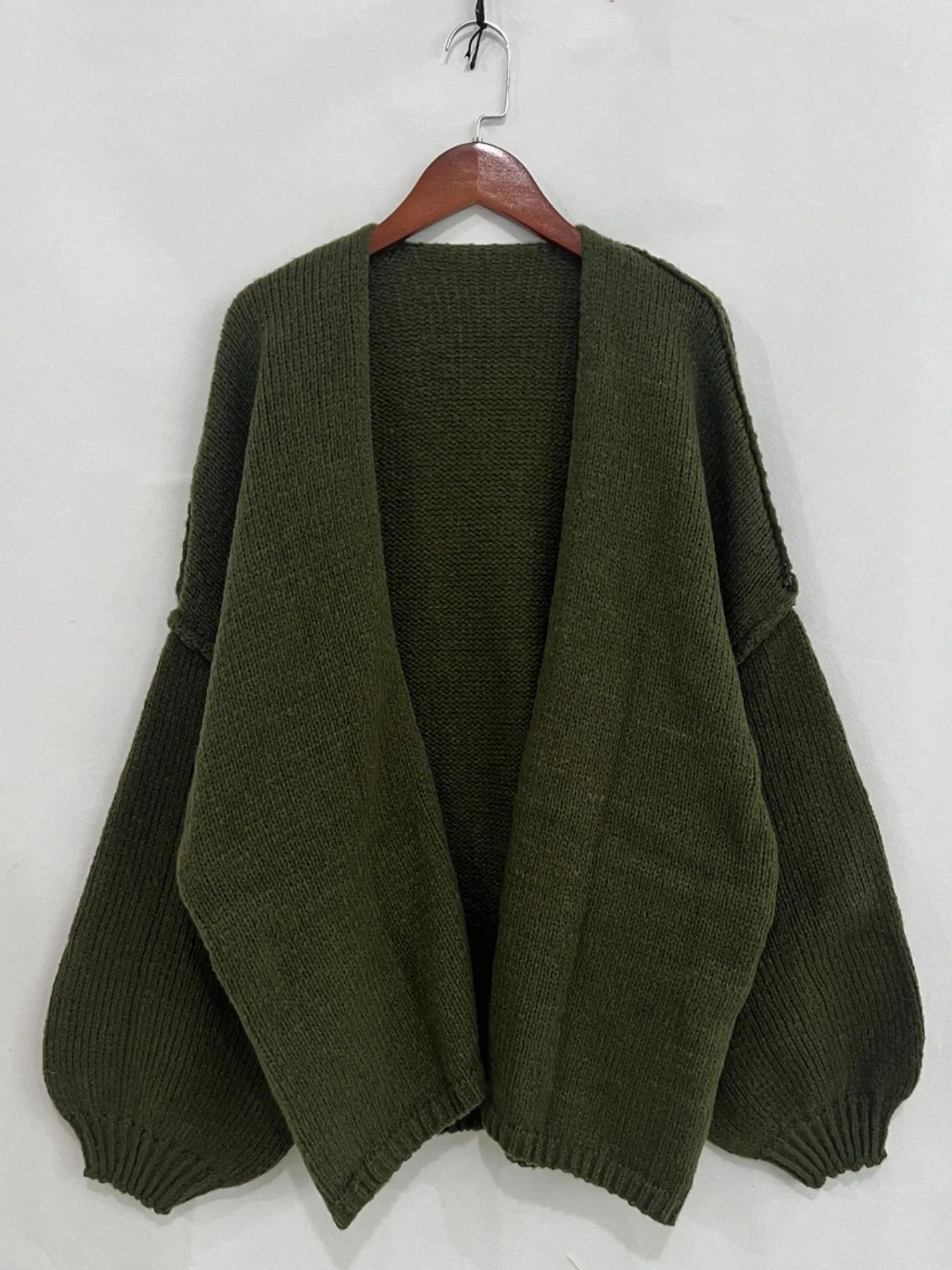 Open Front Dropped Shoulder Cardigan - Premium variable from Tooksie - Just $44.99! Shop now at Tooksie