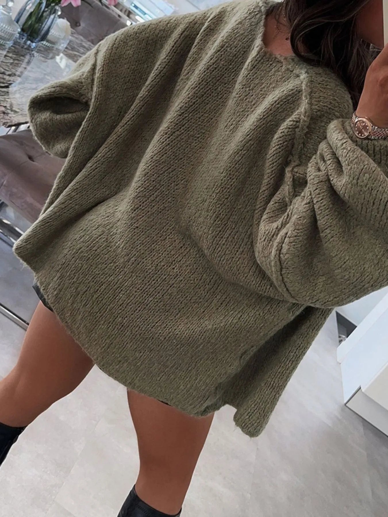 Open Front Dropped Shoulder Cardigan - Premium variable from Tooksie - Just $44.99! Shop now at Tooksie