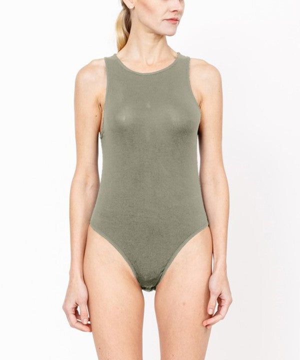 Bamboo Halter Neck Bodysuit - Premium variable from Tooksie - Just $31.99! Shop now at Tooksie