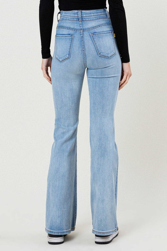 High-Waisted Flare Jeans - Premium variable from Tooksie - Just $62.99! Shop now at Tooksie