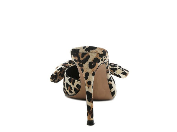 Leopard Print Stiletto Mules - Premium variable from Tooksie - Just $47.99! Shop now at Tooksie