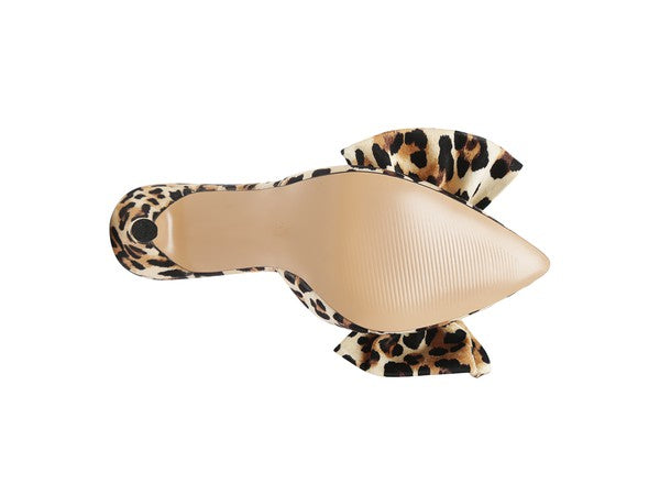 Leopard Print Stiletto Mules - Premium variable from Tooksie - Just $47.99! Shop now at Tooksie