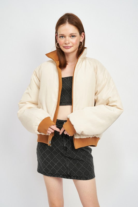 Reversible Puffer Jacket - Premium variable from Tooksie - Just $106.99! Shop now at Tooksie