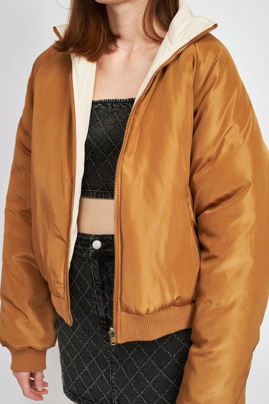 Reversible Puffer Jacket - Premium variable from Tooksie - Just $106.99! Shop now at Tooksie