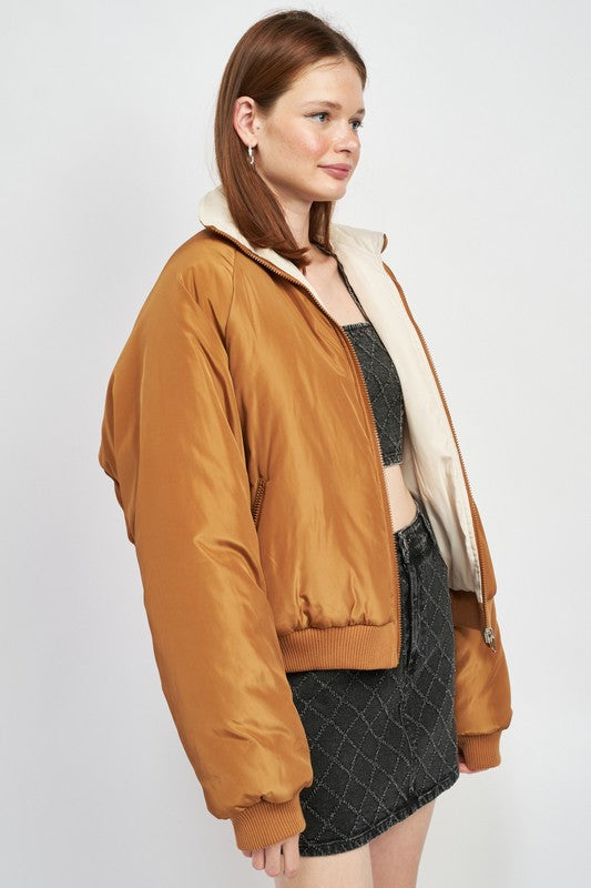 Reversible Puffer Jacket - Premium variable from Tooksie - Just $106.99! Shop now at Tooksie