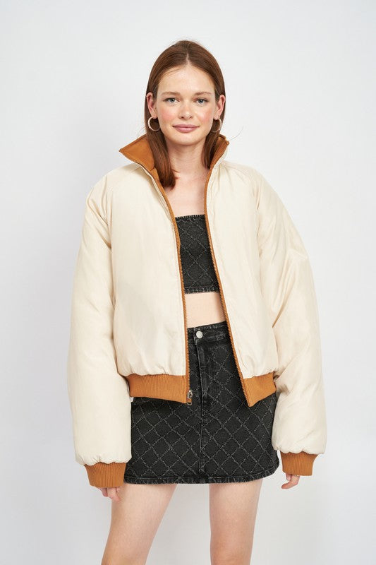 Reversible Puffer Jacket - Premium variable from Tooksie - Just $106.99! Shop now at Tooksie