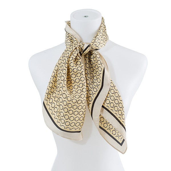 Circle Print Satin Scarf- Premium from Tooksie - Just $9.99! Shop now at Tooksie