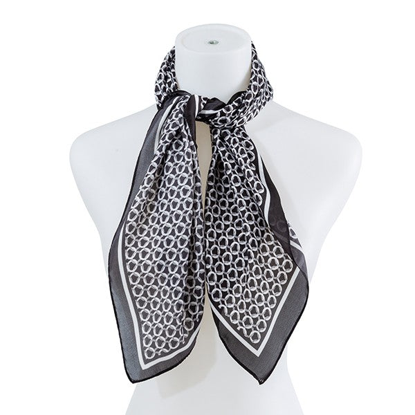 Circle Print Satin Scarf - Premium from Tooksie - Just $9.99! Shop now at Tooksie