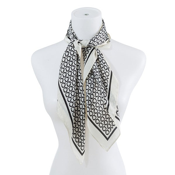 Circle Print Satin Scarf - Premium simple from Tooksie - Just $9.99! Shop now at Tooksie