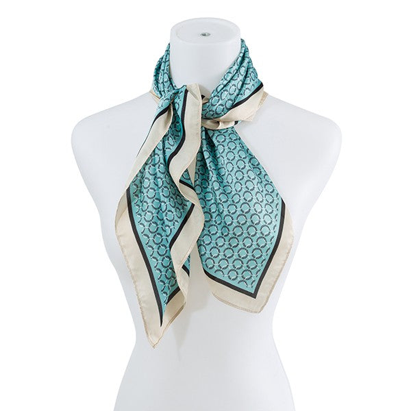 Circle Print Satin Scarf - Premium from Tooksie - Just $9.99! Shop now at Tooksie