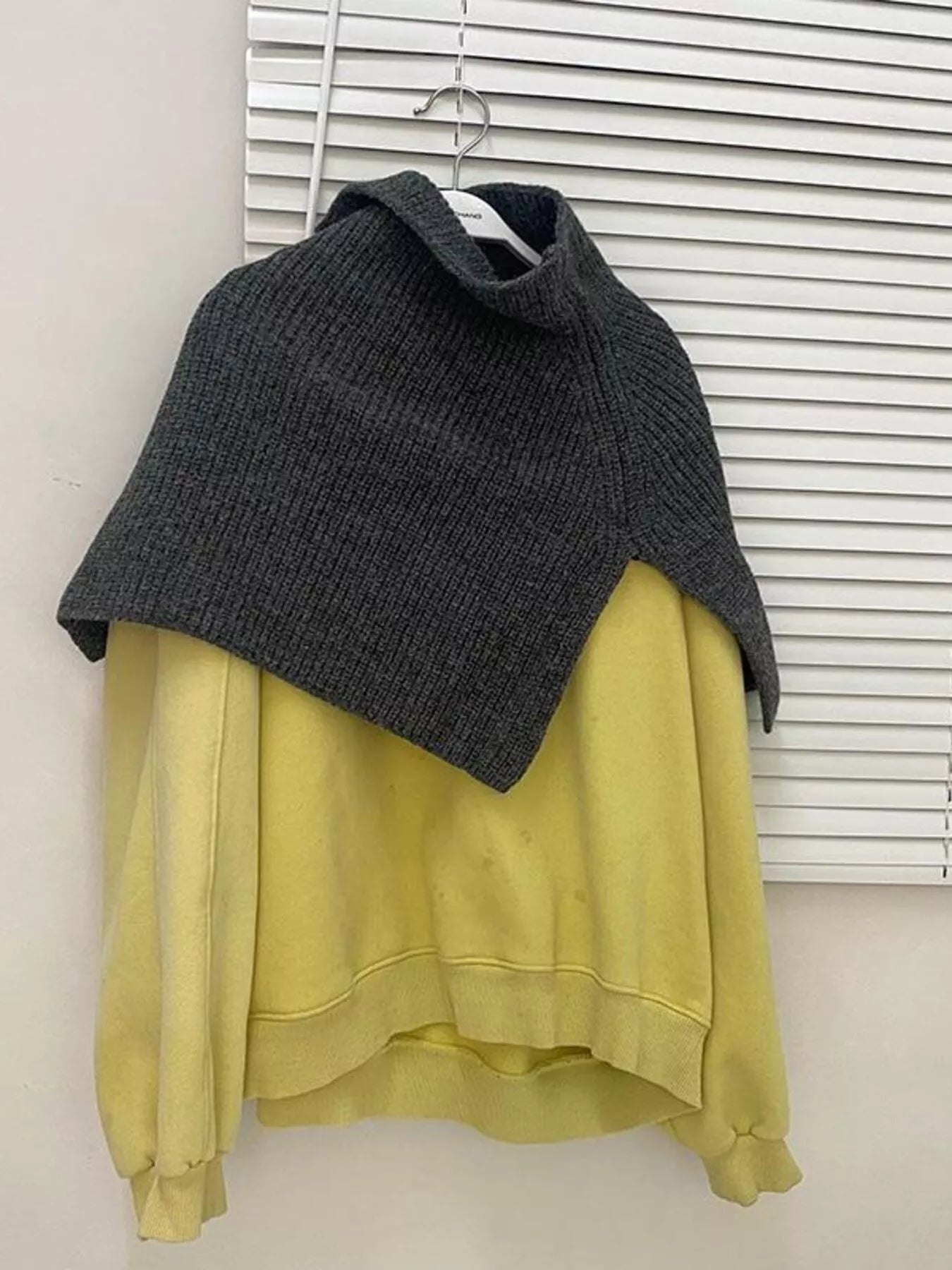 Chunky Knit Turtleneck Slit Scarf - Premium variable from Trendsi - Just $18.99! Shop now at Tooksie