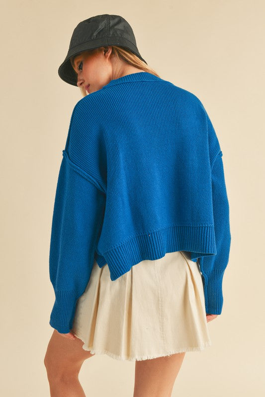 Cropped Sweater - Premium variable from Tooksie - Just $45.99! Shop now at Tooksie