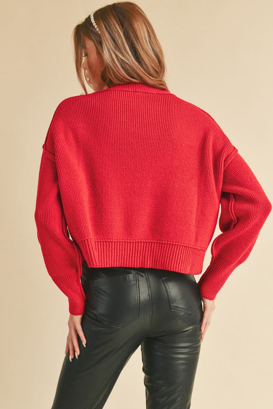 Cropped Sweater - Premium variable from Tooksie - Just $45.99! Shop now at Tooksie