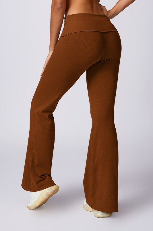 High waisted hip lifting flared Leggings - Premium variable from Tooksie - Just $44.99! Shop now at Tooksie