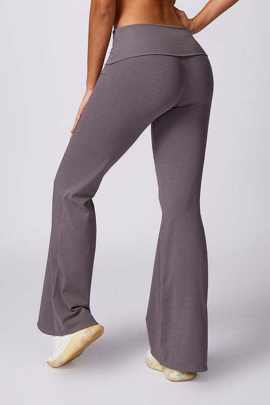 High waisted hip lifting flared Leggings - Premium variable from Tooksie - Just $44.99! Shop now at Tooksie