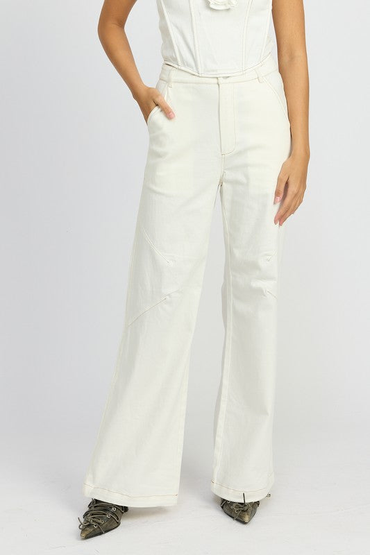 High Waisted Wide Leg Trousers - Premium variable from Tooksie - Just $59.99! Shop now at Tooksie