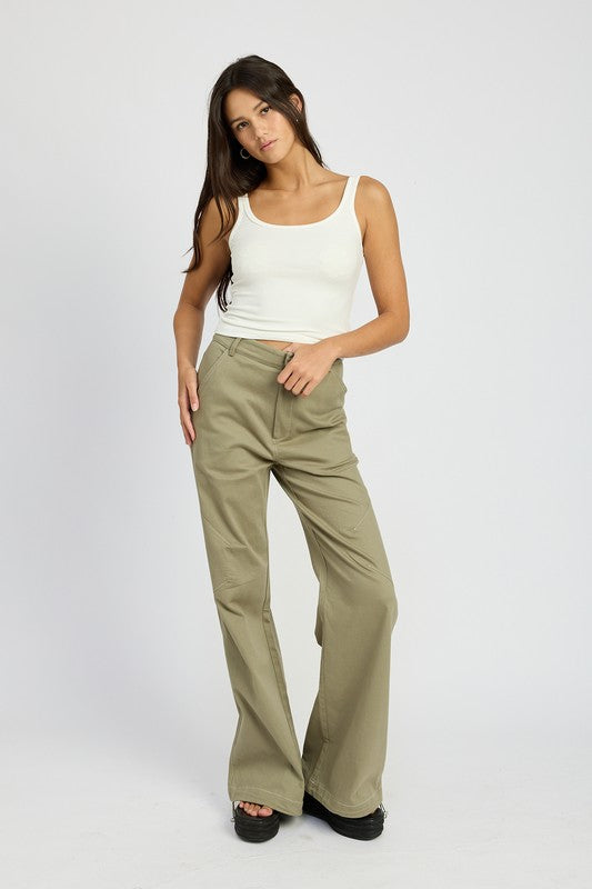 High Waisted Wide Leg Trousers - Premium variable from Tooksie - Just $59.99! Shop now at Tooksie