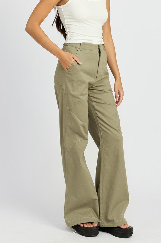High Waisted Wide Leg Trousers - Premium variable from Tooksie - Just $59.99! Shop now at Tooksie