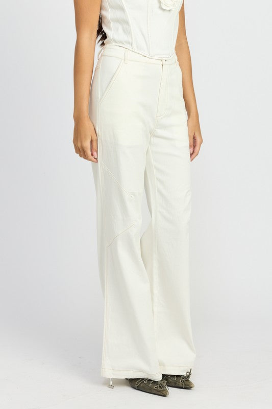 High Waisted Wide Leg Trousers - Premium variable from Tooksie - Just $59.99! Shop now at Tooksie