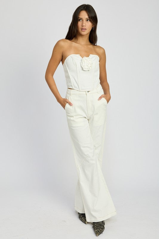 High Waisted Wide Leg Trousers - Premium variable from Tooksie - Just $59.99! Shop now at Tooksie