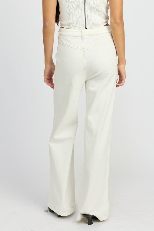 High Waisted Wide Leg Trousers - Premium variable from Tooksie - Just $59.99! Shop now at Tooksie