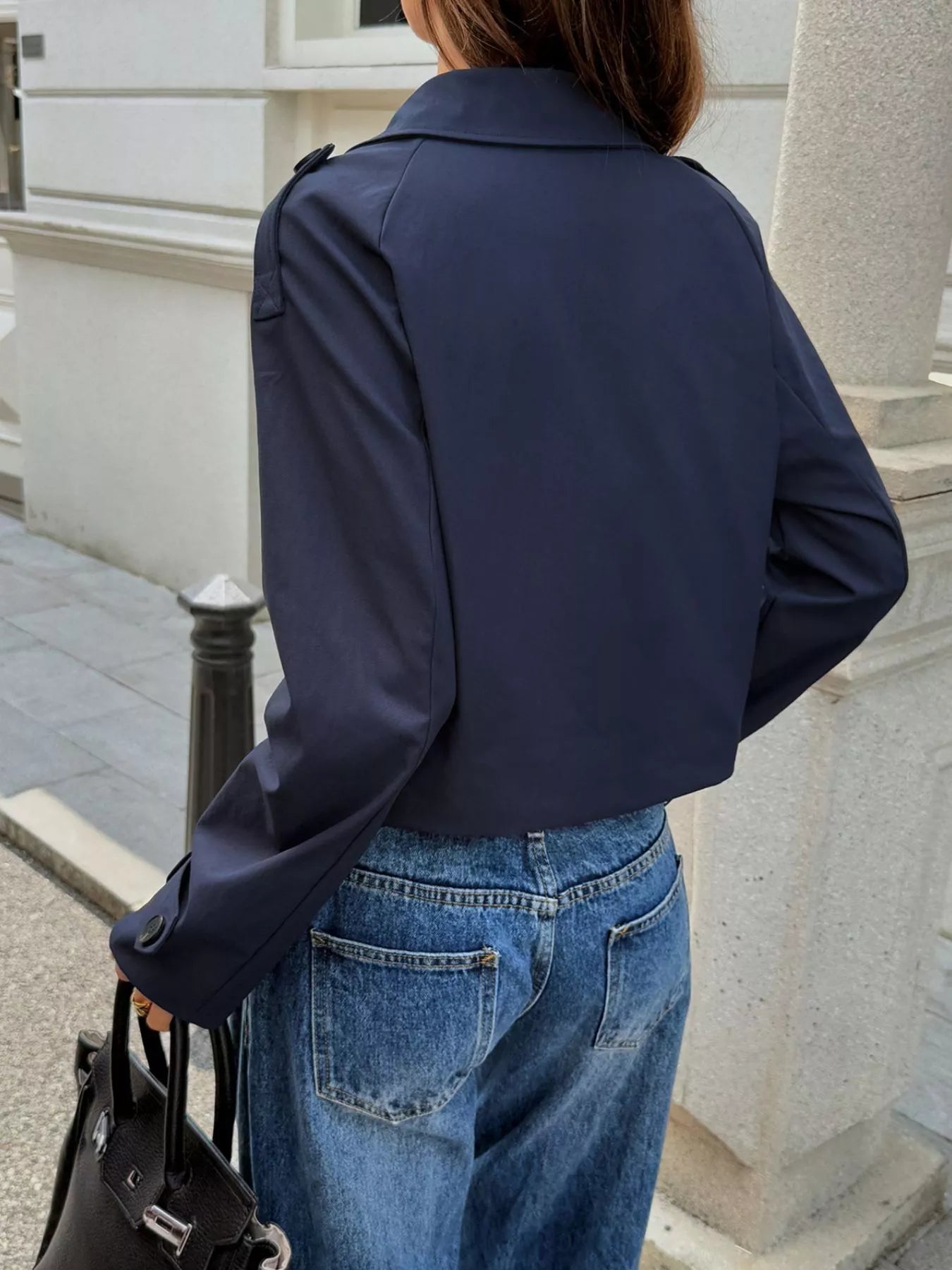 Cropped Trench Coat - Premium variable from Tooksie - Just $88.99! Shop now at Tooksie