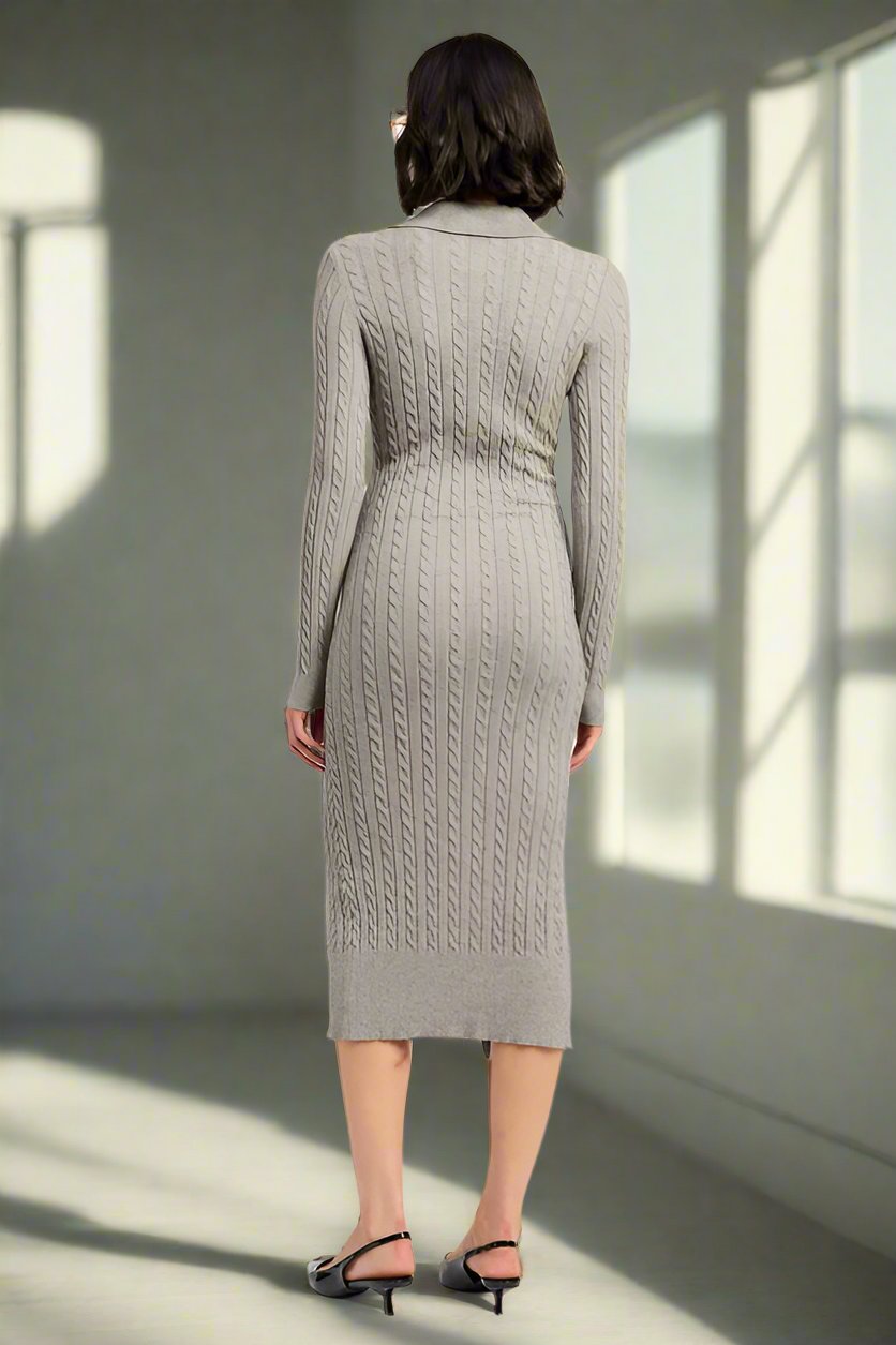 Cable Knit Dress - Premium variable from Tooksie - Just $69.99! Shop now at Tooksie