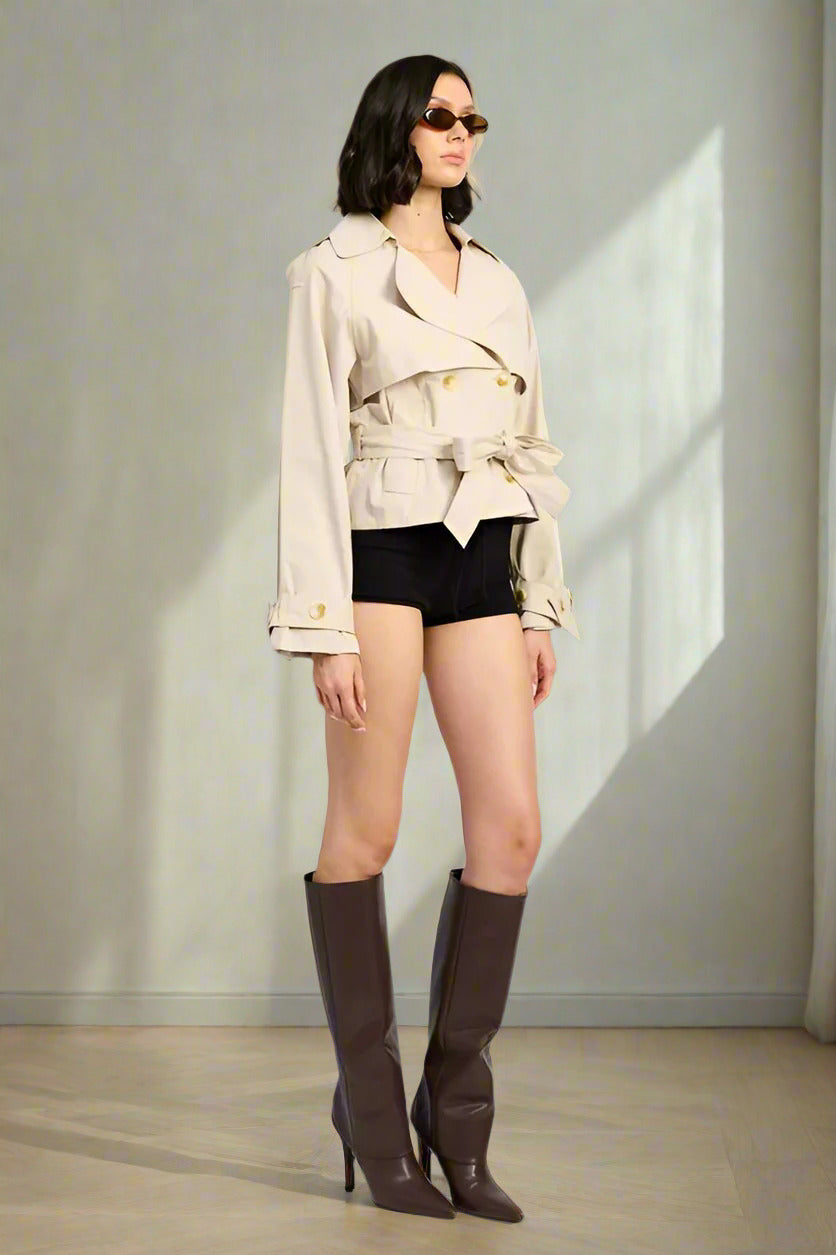 Layered Trench Style Jacket - Premium variable from Tooksie - Just $93.99! Shop now at Tooksie