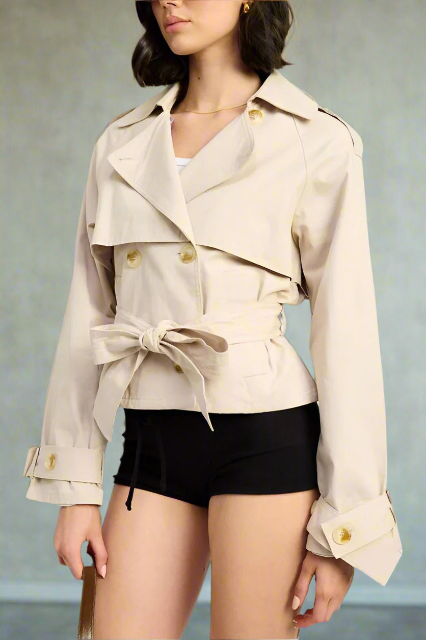 Layered Trench Style Jacket - Premium variable from Tooksie - Just $93.99! Shop now at Tooksie