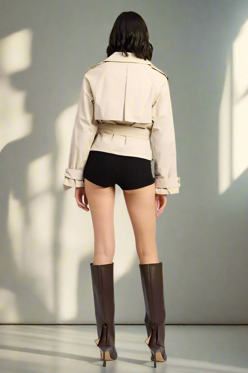 Layered Trench Style Jacket - Premium variable from Tooksie - Just $93.99! Shop now at Tooksie