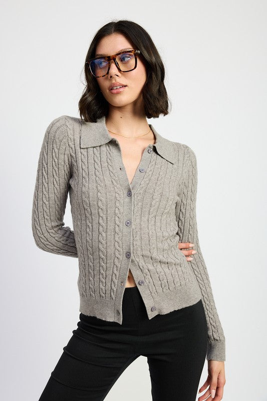 Cable Knit Cardigan - Premium variable from Tooksie - Just $54.99! Shop now at Tooksie