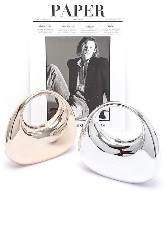 Polished Molded Top Handle Clutch - Premium variable from Tooksie - Just $52.99! Shop now at Tooksie