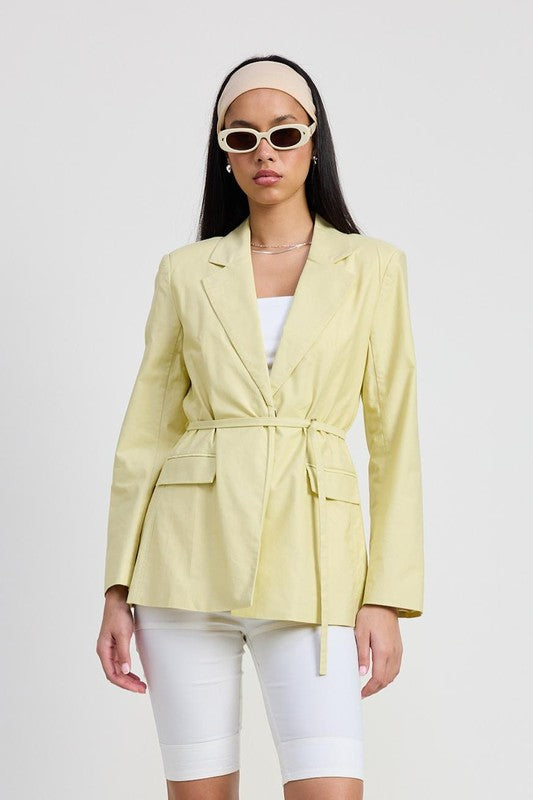 Belted Blazer - Premium variable from Tooksie - Just $94.99! Shop now at Tooksie