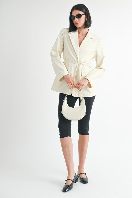 Belted Blazer - Premium variable from Tooksie - Just $94.99! Shop now at Tooksie