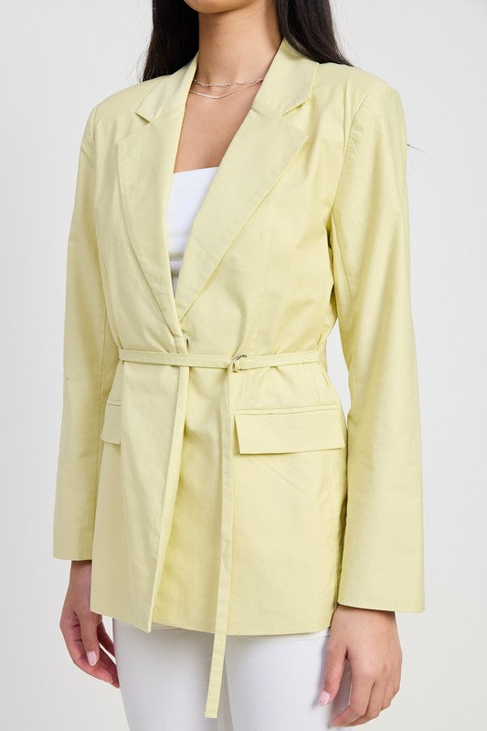 Belted Blazer - Premium variable from Tooksie - Just $94.99! Shop now at Tooksie