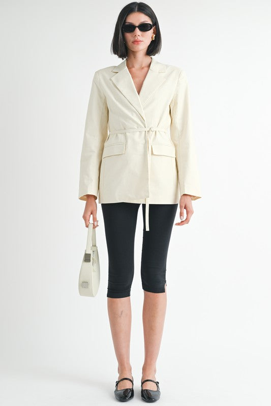 Belted Blazer - Premium variable from Tooksie - Just $94.99! Shop now at Tooksie
