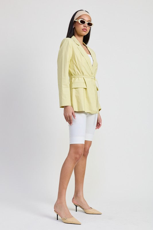 Belted Blazer - Premium variable from Tooksie - Just $94.99! Shop now at Tooksie