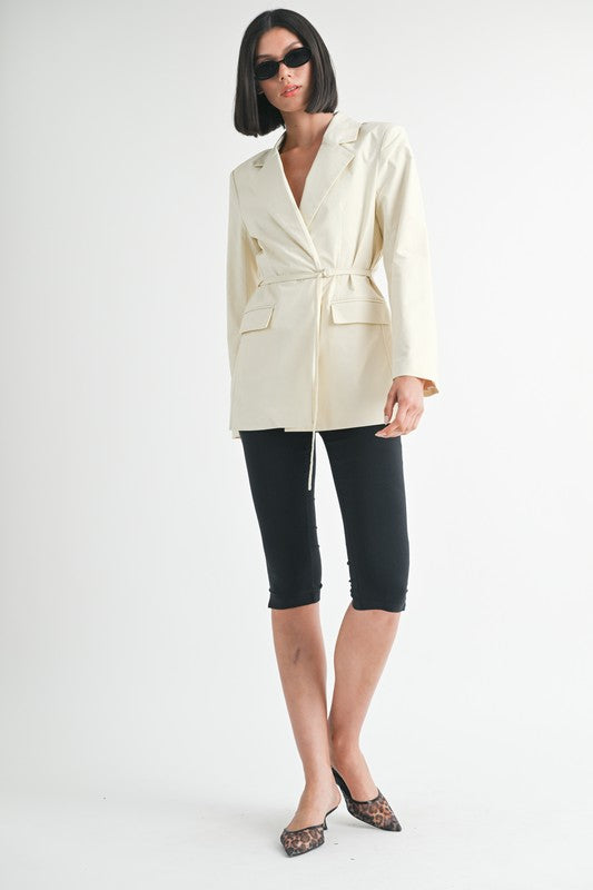 Belted Blazer - Premium variable from Tooksie - Just $94.99! Shop now at Tooksie
