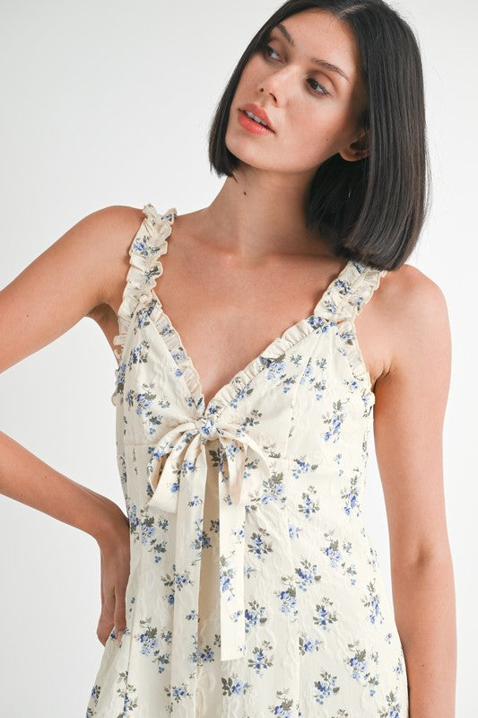Mini Ruffle Bow Tie Dress - Premium variable from Tooksie - Just $56.99! Shop now at Tooksie