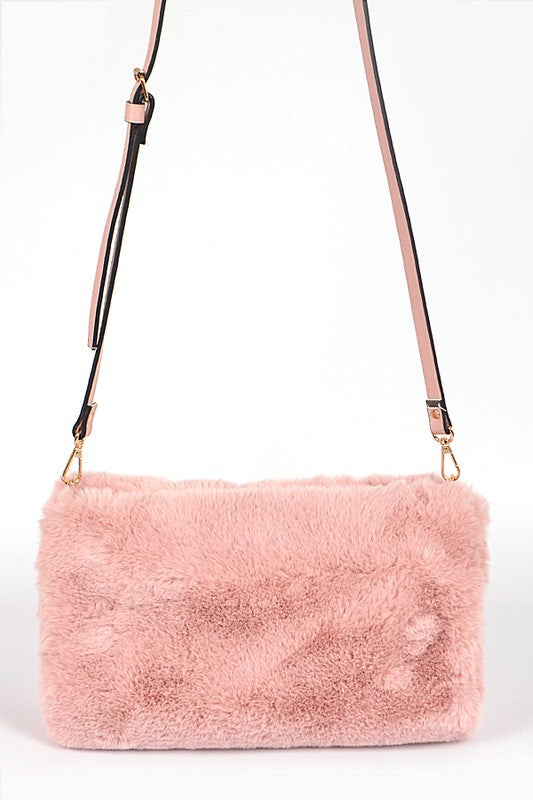 Faux Fur Hand Warmer Crossbody Bag - Premium variable from Tooksie - Just $37.99! Shop now at Tooksie