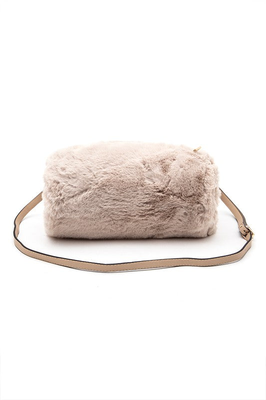 Faux Fur Hand Warmer Crossbody Bag - Premium variable from Tooksie - Just $37.99! Shop now at Tooksie