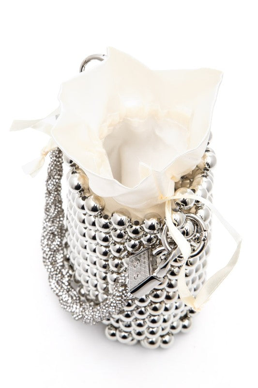 Beaded Handbag With Braided Handle - Premium variable from Tooksie - Just $45.99! Shop now at Tooksie