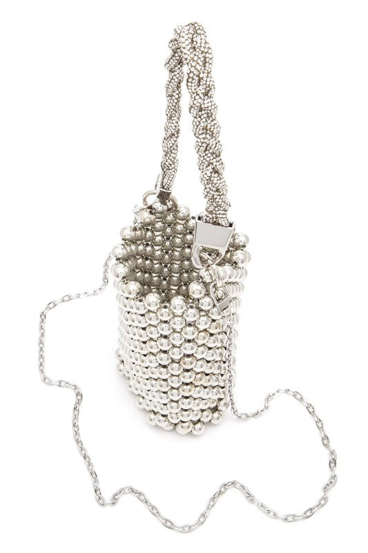 Beaded Handbag With Braided Handle - Premium variable from Tooksie - Just $45.99! Shop now at Tooksie