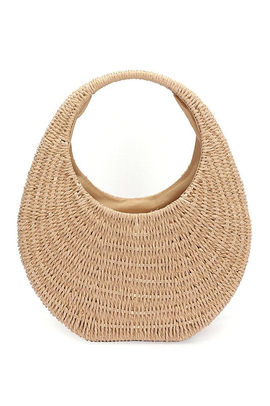 Basket Weave Moon Bag - Premium from Tooksie - Just $45.99! Shop now at Tooksie
