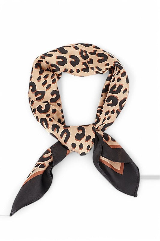 Satin Leopard Print Scarf - Premium simple from Tooksie - Just $9.99! Shop now at Tooksie