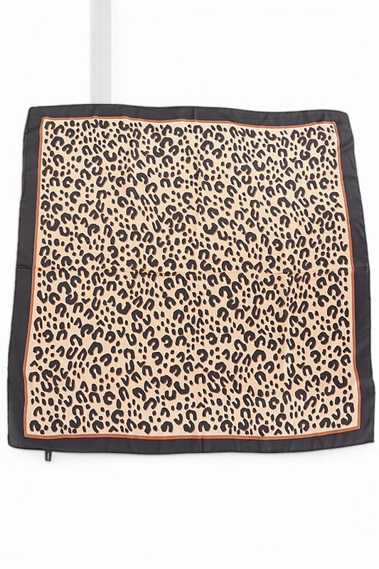Satin Leopard Print Scarf - Premium simple from Tooksie - Just $10.99! Shop now at Tooksie