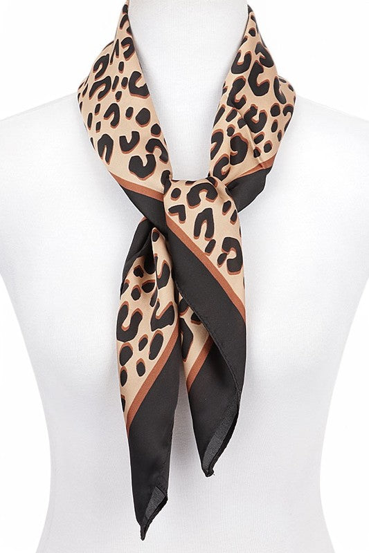 Satin Leopard Print Scarf - Premium simple from Tooksie - Just $9.99! Shop now at Tooksie