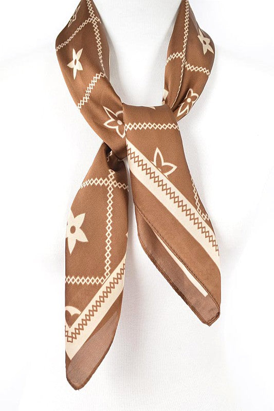 Satin Multi Flower Print Scarf - Premium variable from Tooksie - Just $9.99! Shop now at Tooksie