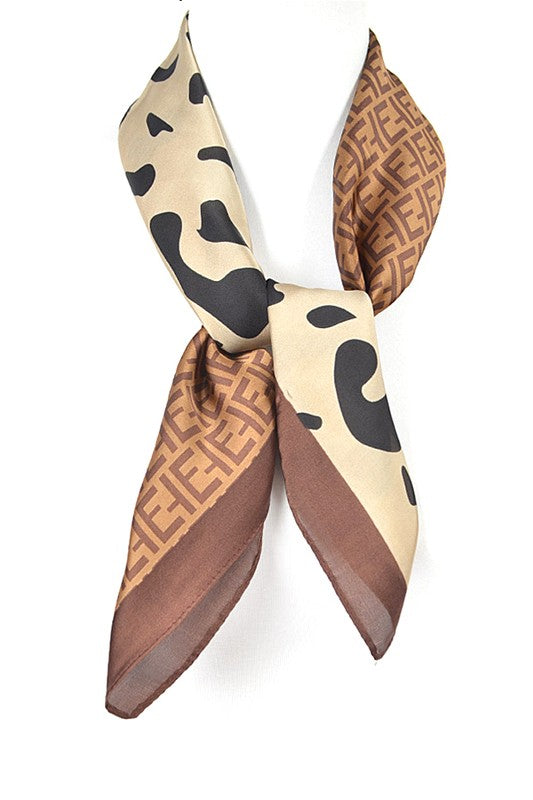 Satin Leopard Multi Print Scarf- Premium from Tooksie - Just $9.99! Shop now at Tooksie