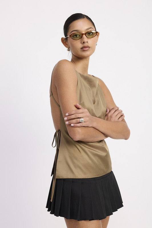Open Back Spaghetti Strap Top - Premium variable from Tooksie - Just $42.99! Shop now at Tooksie